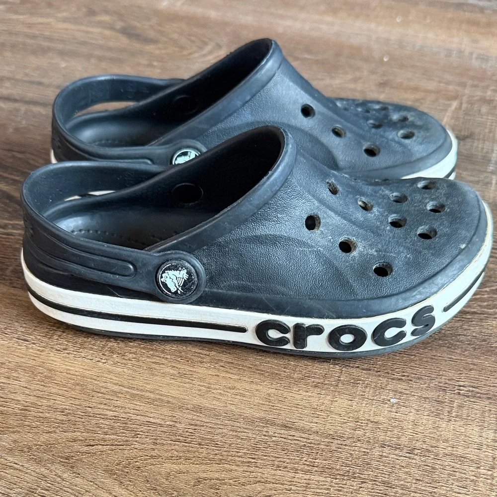 CROCS Bayaband Clog Black and White Slip On Clog Size C 12